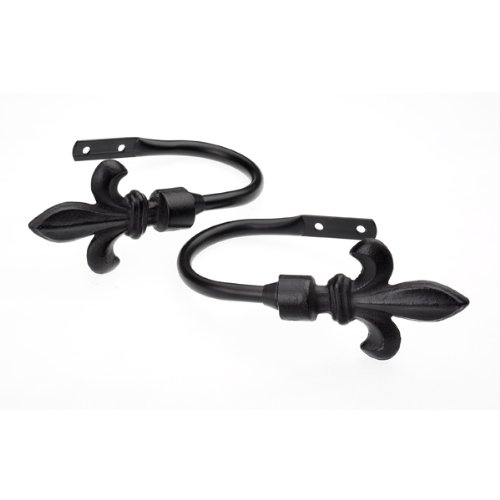 Raffbügel Universal Fleur de Lys - Schwarz - 2 Stück