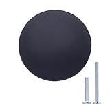 Acabado: Negro liso Pomo de armario redondo, 3,98 cm de diámetro, Negro liso, Paquete de 10