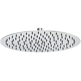 Fause Tepe Duş Başlığı Oval Slim 304 Metal &Oslash;25 cm KTD106
