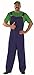 Produktbild Fancy Me Herren Erwachsene Super Mario oder Luigi Brothers 1980s Jahre 80s Jahre Klempner Kostüm Kleid Outfit - Grün, Large