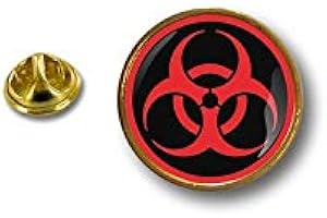 AKACHAFACTORY Akacha pin Button pins anstecker Anstecknade Motorrad Biker Biohazard radioaktiv r2