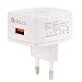 Produktbild tecnan Schnell QC 3.0 USB Ladegerät Netzteil Stecker Ladeadapter Fast Charger USB Adapter Kompatibel mit iPhone, HTC, Huawei, LG, Samsung Galaxy - Weiß
