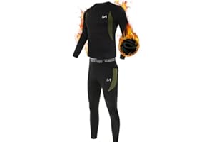 MEETYOO Men's Thermal Underwear Set, Wicking Long Johns Quick Dry Base Layer Sport Compression Suit For Workout Skiing Running Hiking