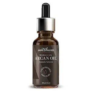 Satthwa Argan Oil, 100% Pure | for Hair, Face & Skin | Cold Pressed Carrier Oil, Imported from Morocco (30ml)