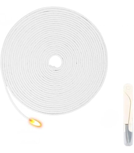 NKlaus 3 meter 55mm 100% natuurlijk katoen lamp pit platte lantaarn