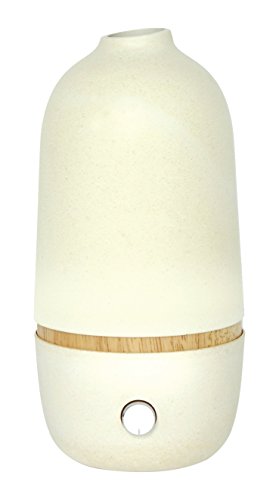 ONA by EKOBO 93286 Zerstäuber / Diffuser für ätherische Öle, Bambus, 10 x 10 x 20,5 cm, weiß