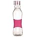 Produktbild Grip & Go 500ML Glas Trinkflasche - Rutschfester Silikongriff - Stopper aus Silikon, Transparenter Verschluss - ROSA