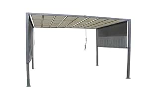 Amazon.de: LECO hochwertiger Lamellenpergola in edlem anthrazit und