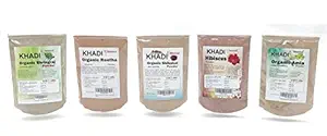 Khadi Omorose Amla Reetha Shikakai Bhringraj Hibiscus Powder combo ( Pack of 5 )