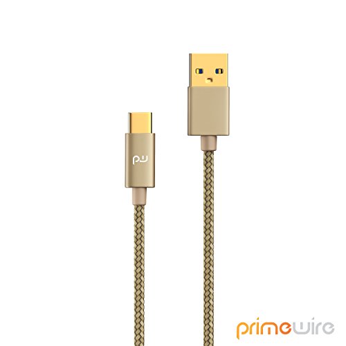 CSL – 1m Premium USB C zu USB 3.0 Kabel | Ladekabel / Datenkabel | USB 3.1 GEN 1 | Metallstecker + Nylonmantel | 3-fach geschirmt | bidirektional | gold |fürs MacBook 12″, OnePlus 2, Nexus 5X, Nexus 6P, ChromeBook Pixel, Nokia N1 Tablet und weitere - 2