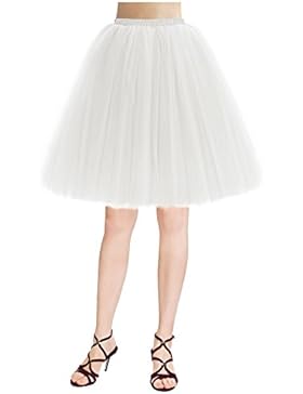 Bridesmay Damenrock Vintage Tuturock Tüllrock Petticoat Unterkleid Retro Partykleid