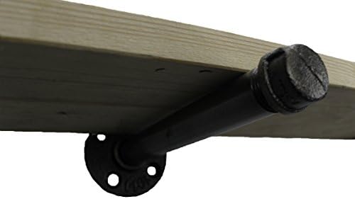 irwost – The Original – Straight Type Polished Steel Finish Shelf Support For Shelving, Deco Retro Industrial Style Table or Desk Stand.