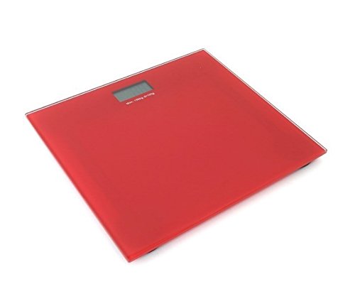 OMEGA „OBSR“ Personenwaage – bis zu 150kg – LCD-Display – rot - 2