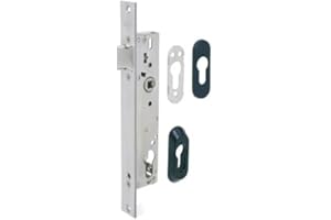 Tesa Assa Abloy 4219253NI Cerradura Monopunto De Palanca Basculante Para Perfiles metálicos Inoxidable Entrada 25 mm 2219, cilindro: 30x30