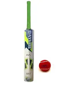 AVS Small Kids Junior Boys and Girls Cricket bat with Free Ball (Size-2) Sticker multibrands 4-7 yr