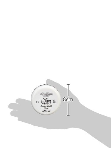 Eulenspiegel Schminke Clown weiß (1x 50 ml) - 2