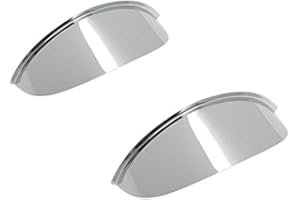 DRAG SPECIALTIES Plain Chrome Visors x 2 Peak for Motorcycle Spotlights - 4.5" (115mm)