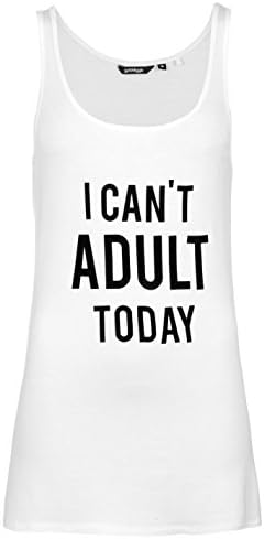 Golddigga Womens Slogan Vest Tank Top Sleeveless Crew Neck Oversized Design White 8 (XS)
