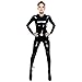 Produktbild Sexy Black Latex PVC Bodysuit Catwoman Kunstleder Catsuit Erotic Wet Look Bodycon Punk Fetisch Overall Kostüm (M)