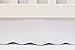 Oliver B Scallop Crib Skirt- White w/Turquoise Trim
