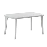 Forma ovalada Shaf Mesa de Exterior 140x80x73 cm, Blanco
