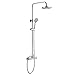 Price comparison product image Hapilife Shower Mixer Set with 2 Function Shower Head and 3 Function Handheld Shower - Contemporary Chrome Thermostatic Valve - Brass body - 10 Year Warranty