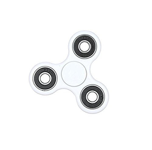 Fidget Hand Spinner Tri-Spinner Toy Stress Reducer NMIT- Perfect For ADD, ADHD, Anxiety, and Autism Adult Children - Spins Last for 1-3 mins (White) Fidget Hand Spinner Tri-Spinner Toy Stress Reducer NMIT- Perfect For ADD, ADHD, Anxiety, and Autism Adult Children - Spins Last for 1-3 mins (White)