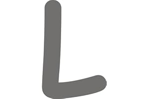 Kleckerliese Alphabet Buchstaben 10cm selbstklebende Aufkleber Wand Fenster Tür Boote Auto Kinderzimmer STICKER L - Höhe 10cm, Farbe Dunkelgrau