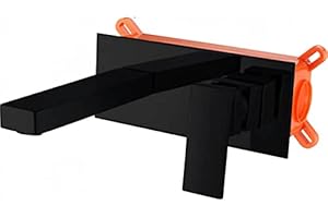 I-MEX Grifo lavabo pared empotrado Imex Suiza Negro GLE020-NG