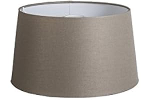 QAZQA Lino Pantalla lino visón 35/30/18, Redonda/Cónica Pantalla lámpara colgante,Pantalla lámpara de pie