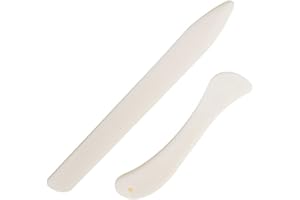 XPEX 2 Teiliges Papierfaltset Faltstifte für Papierhandwerk,Falzbein für Papier,Origami Werkzeug,Falzmesser,Gebogenen und Geraden Knochen Ordner Für Papier und Karton,Falzbein aus Knochen