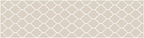 Viniliko Rug Quatrefoil, Vinyl, Sepia, 80 x 300 x 3 cm