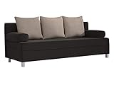 schlafcouch schwarz weiß Möglichkeit das Schlafsofa mit Hocker zu bestellen