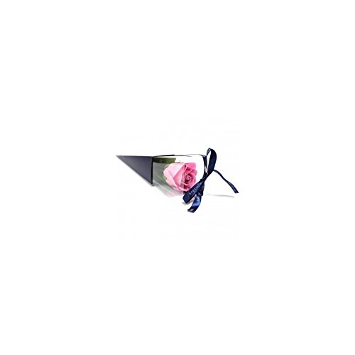 Long stem rose - handcrafted delicate soap petals - 30cm - PINK