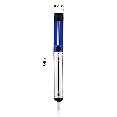 Zilong Entlötlitze Entlötpumpe Set, Lötmittel-Sauger Desoldering Vakuumpumpe, Lötmittel Sauger, Blau - 3