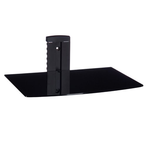 Preisvergleich Produktbild Design DVD / Bluray-Player Glas Wandhalterung / Wandregal / schwarz