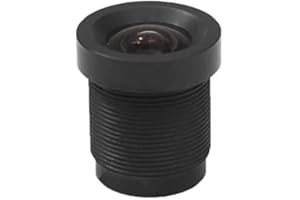 ONPIRA Mini Wechsel Objektiv M12 Aluminium M12, Echt Glas, IR-tauglich, 2,8mm = 115°, Weitwinkel, Manueller Fokus, Aluminium mit Echtglas, Silber