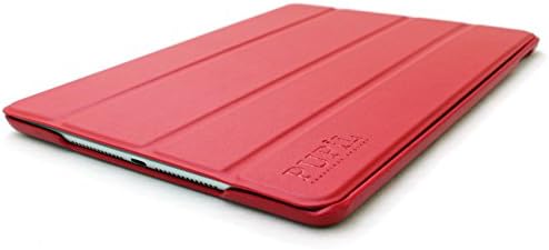 iPad Pro 9.7" (2016) Smart Four-Fold Case Cover By PUPiL of Cambridge, England Handmade Genuine Leather (Scarlet - Red)