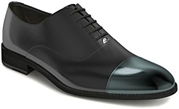 Men's oxford toe cap – shiny book black