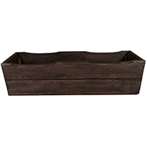 KENA D-8 Holz Pflanzkasten Eiche - 64cm Länge Mit Plastikeinsatz