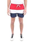  Fila 687203 Men Saloso Swim Shorts Black Iris-Bright White-True Red - True Red-Bright White-Black, Small