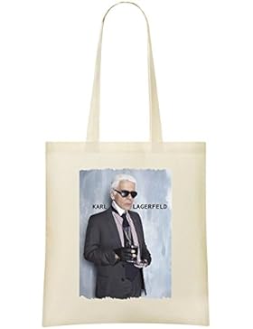 Karl Lagerfeld Kundenspezifische bedruckte Einkaufstasche - 100% weiche Baumwolle - umweltfreundliche u. Stilvolle...