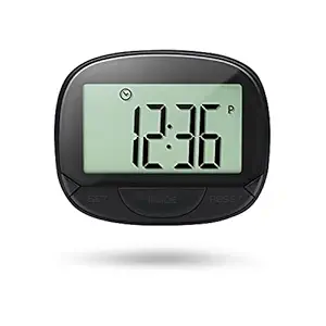 Multi-Functional Step Counter 3D Pedometer with Clip for Fitness for Tracking Steps/Walking Distance/Calories Portable Fitness Monitor with Clock Function