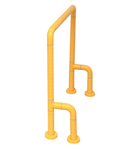 Preisvergleich Produktbild WUJIU Badezimmer-Sicherheitsbügel, Drop-Down-Stützschiene Mit Bein, Höhenverstellbares Leuchtendesign, Anti-Rutsch-Sicherheits-Doppelbügel-...