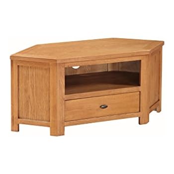 Eiche Ecke TV-Schrank – Everest Eck-Fernsehschrank Eiche massiv