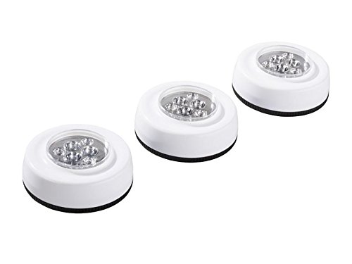 3 LED Leuchten Luz nocturna con por 6 LED 's en blanco