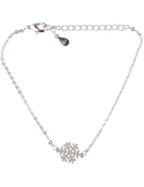 WINOMO Schneeflocke Charm Stretch Armband Geschenk Elegant Silberne Hand Weihnachtsdekoration