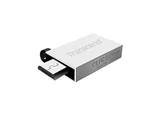 Transcend JetFlash 380 32 GB USB 2.0 OTG Pen Drive, Silver/Black