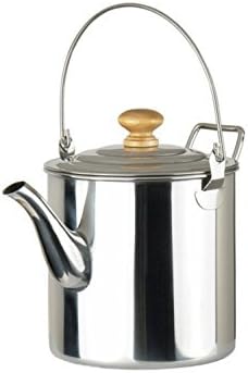 ZGBZZ Thicken high quality outdoor camping stainless steel kettle, hanging pot, wooden handle cover, portable picnic ware, kettle, teapot