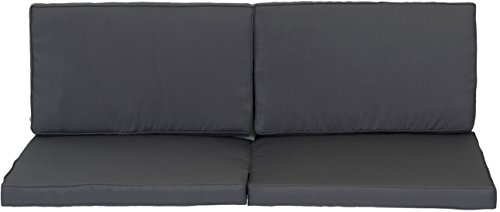 beo Loungekissen Ersatz für Monaco Set Gruppen Austauschkissen wasserabweisend Set mit 8 Kissen, 5 cm dick, anthrazit / schwarz - 3